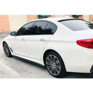 Накладки на пороги DPT V-1 (для порогов M-Sport/M5, черный глянец) фото 2