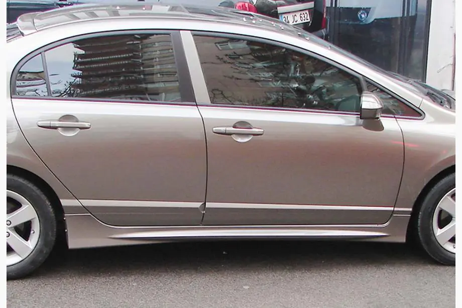 Honda Civic Sedan VIII 2006-2011 гг. Боковые Пороги DPT (грунтованные под покраску)