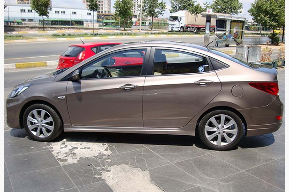Hyundai Accent 2011-2017 гг. Боковые Пороги DPT (грунтованные под покраску) Фото 2