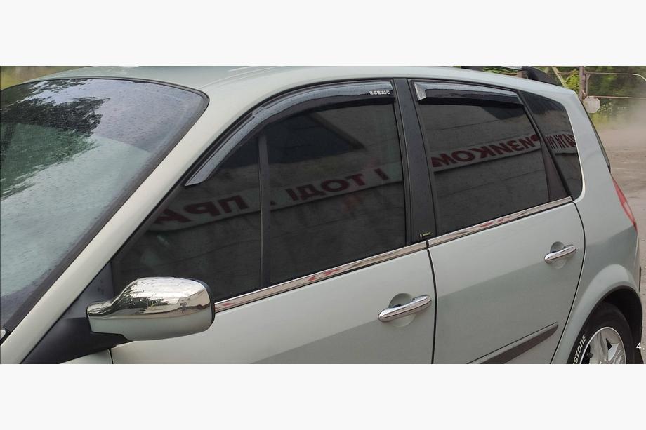 Renault Scenic/Grand 2003-2009 гг. Окантовка окон Нержавеющая сталь (4 шт.) Фото 4