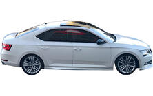 Skoda Superb 2015-2024 гг. Боковые Пороги DPT V-2 (Под Покраску) фото 1
