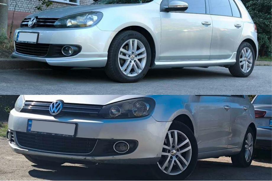 Volkswagen Golf 6 2008-2014 гг. Боковые пороги DPT V-1 (HB, под покраску) Фото 8