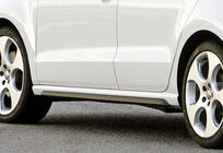 Volkswagen Polo 2010-2017 гг. Боковые Пороги DPT V-2 (Черный Глянец) фото 5