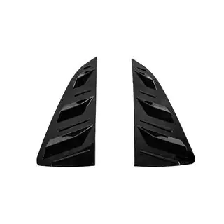 Накладки на задние окна DPT (Черный Глянец, 2шт) Volkswagen Polo 2010-2017 гг. фото 2