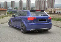 Audi A3 2003-2012 гг. Спойлер DPT V-2 (2003-2008, Черный Глянец) фото 7