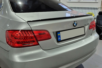 BMW 3 серия E92/E93 2006–2013 гг. Спойлер M3-Style (для E92, Черный Глянец) фото 1
