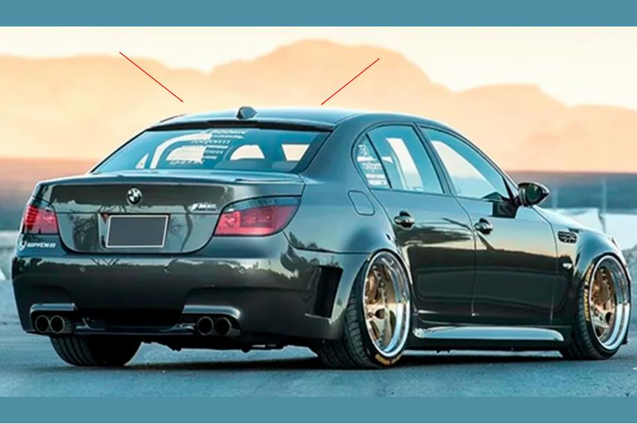 BMW 5 серия E60/E61 2003-2010 гг. Задний Спойлер DPT V-2 (Черный Глянец) Image