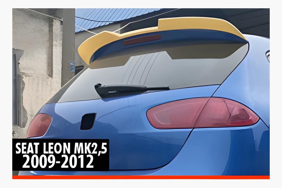 Seat Leon 2005-2012 гг. Задний Спойлер DPT V-3 (2009-2012, Черный Глянец) Image