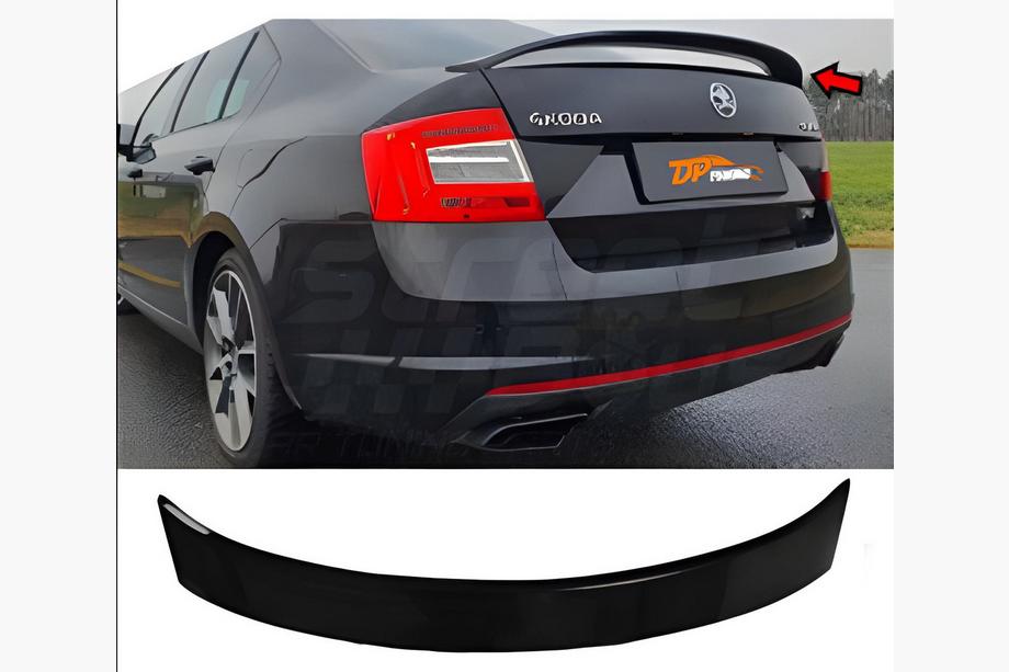 Skoda Octavia III A7 2013-2019 гг. Спойлер DPT V-5 (Черный Глянец) Фото 9