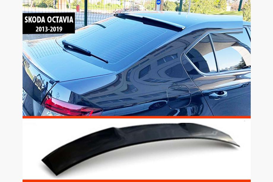 Skoda Octavia III A7 2013-2019 гг. Спойлер DPT (Черный Глянец) Фото 3