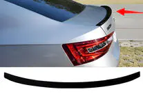 Skoda Superb 2015-2024 гг. Спойлер DPT V-1 (2019-2024, Черный Глянец) фото 1