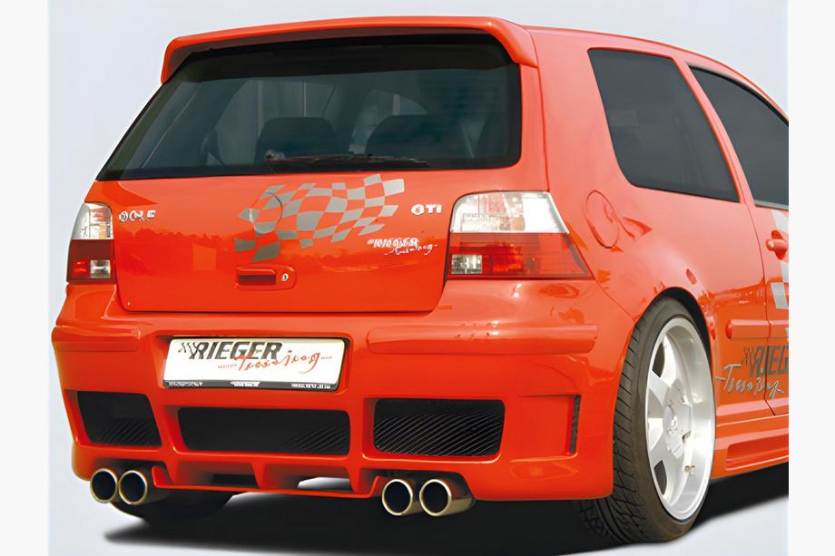 Volkswagen Golf 4 1997-2006 гг. Спойлер DPT V-2 (HB, Черный Глянец) Image