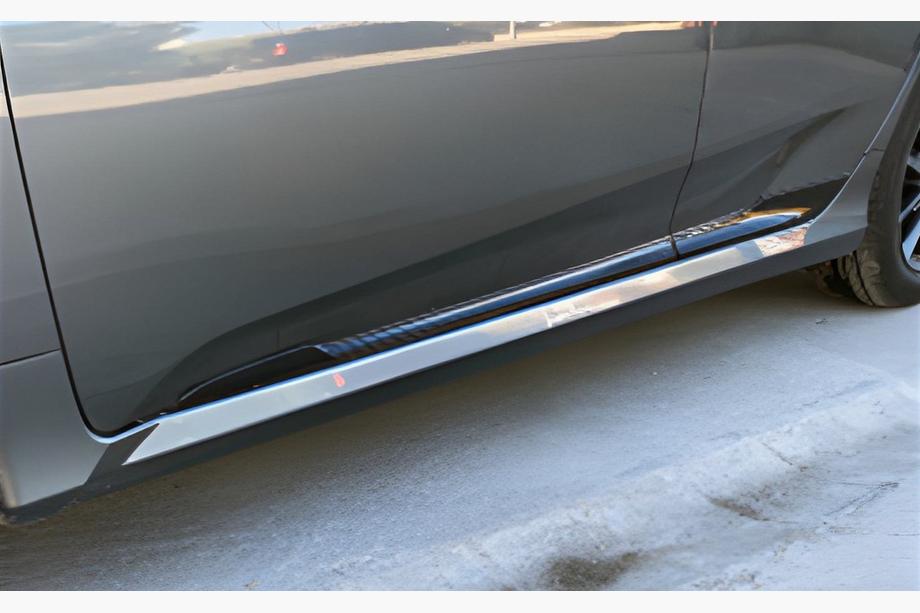 Honda Civic Sedan X 2016-2021 гг. Дверные Молдинги DPT (Черный Глянец) Image