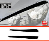 Volkswagen Golf 6 2008-2014 гг. Реснички на Фары DPT (2шт, Черный Глянец) фото 1