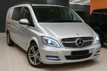 Mercedes Vito W639 2004-2014 гг. Передняя решетка Diamond Silver (2010-2014) фото 2