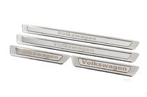 Volkswagen Универсальные накладки на пороги Volkswagen V-1 (4 шт., нержавейка) фото 5