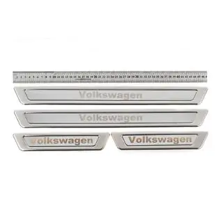 Универсальные накладки на пороги Volkswagen V-1 (4 шт., нержавейка) фото 1