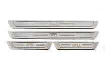 Универсальные накладки на пороги Opel V-1 (4 шт., нержавейка) фото 2