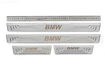 Универсальные накладки на пороги BMW V-2 (4 шт., нержавейка) фото 1