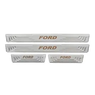 Универсальные накладки на пороги Ford V-2 (4 шт., нержавейка) фото 2