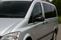 Mercedes Vito W639 2004-2014 гг. Черные Накладки на Зеркала (2010-2014, Нержавеющая Сталь) фото 1