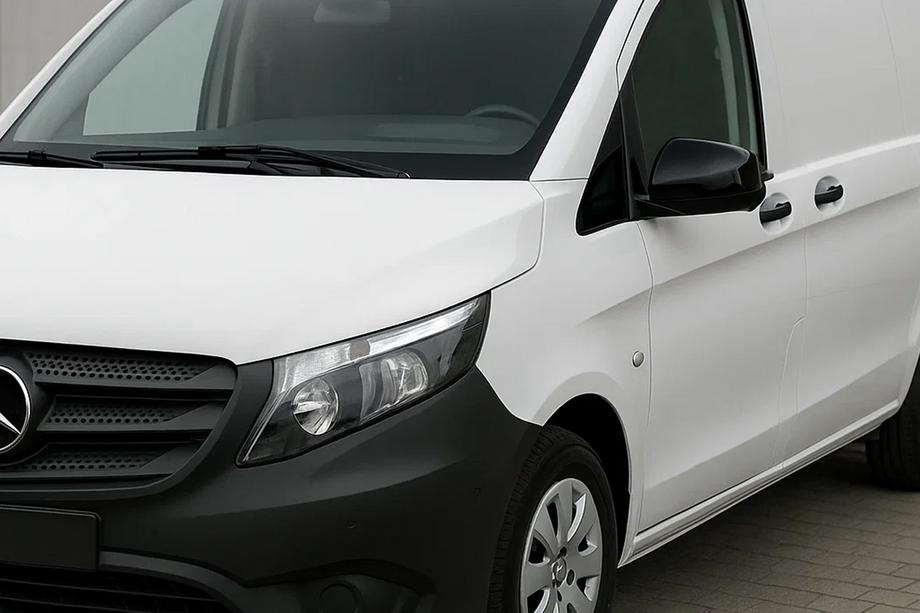 Mercedes Vito/V-class W447 2014- гг. Черные Накладки на Зеркала (Нержавейка) Фото 1