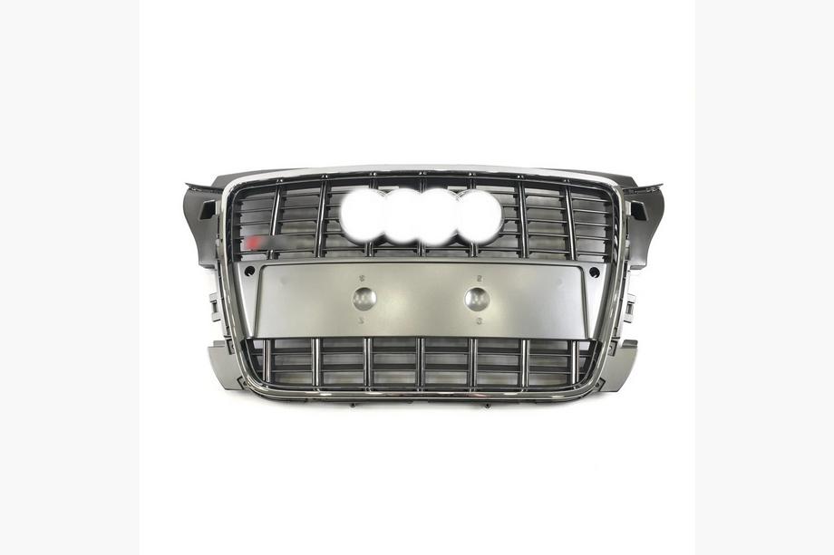Audi A3 2003-2012 гг. Передняя решетка радиатора S-Style (2008-2012, серая с хромом) Фото 2