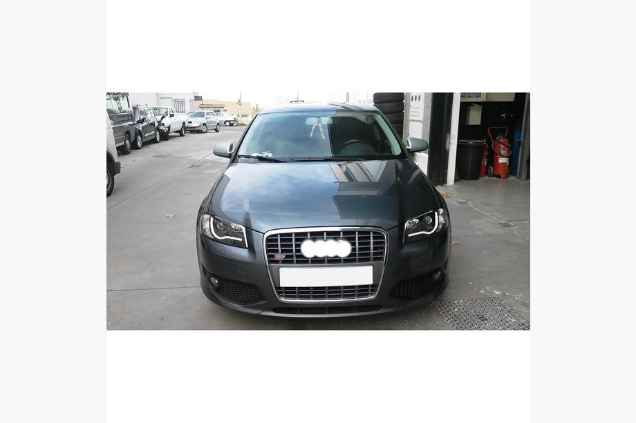 Audi A3 2003-2012 гг. Передняя решетка радиатора S-Style (2008-2012, серая с хромом) Фото 3