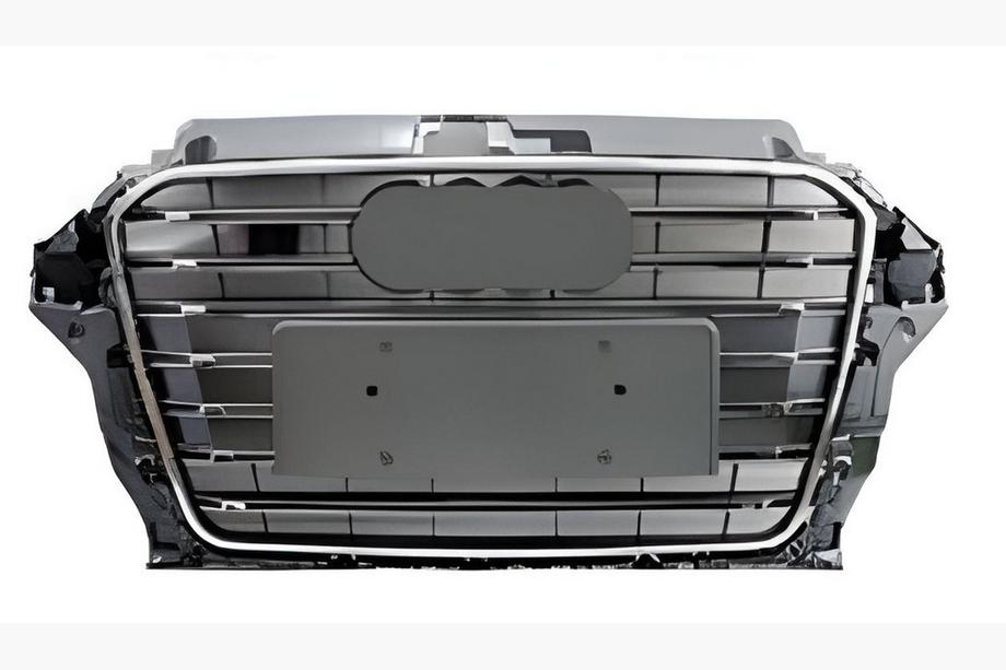 Audi A3 2012-2020 гг. Передняя решетка RS-Style (2012-2016, серая с хромом) Image