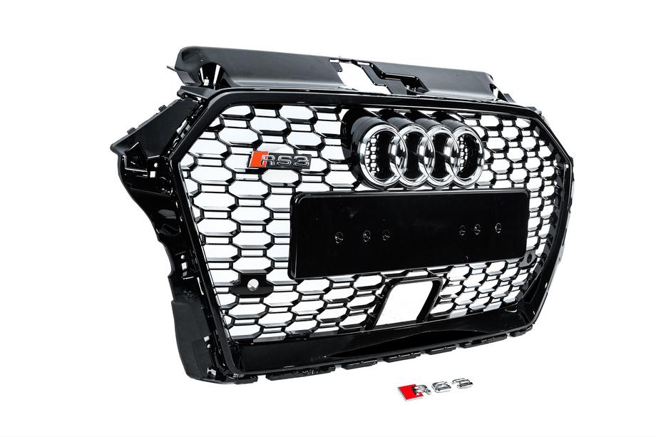 Audi A3 2012-2020 гг. Передняя решетка RS-Style (2016-2020, черно-серая) Фото 3
