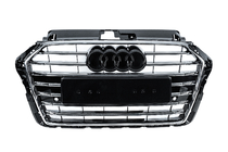 Audi A3 2012-2020 гг. Передняя Решетка S-Style (2016-2020, Черная с Хромом) фото 1