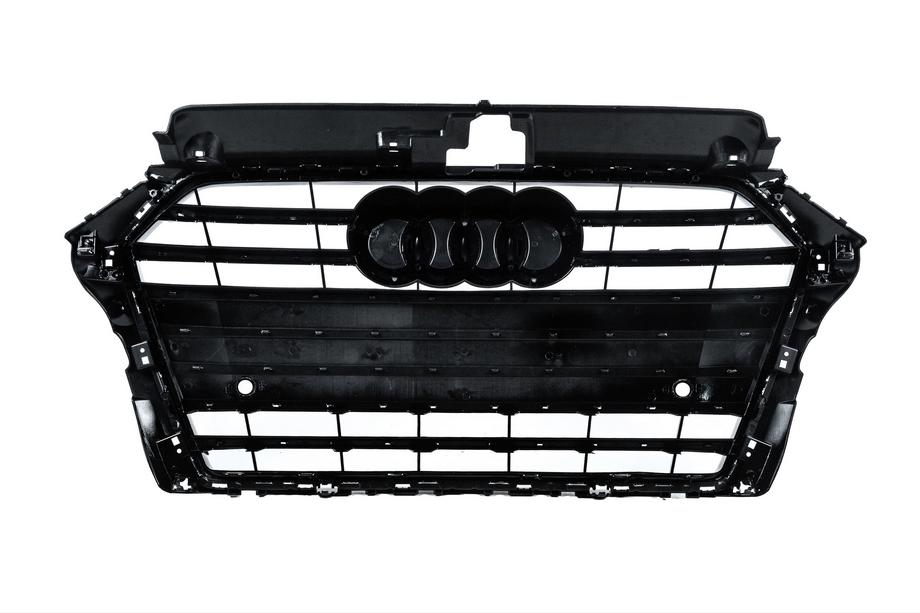 Audi A3 2012-2020 гг. Передняя Решетка S-Style (2016-2020, Черная с Хромом) Фото 4