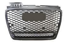 Audi A4 B7 2004-2008 гг. Передняя решетка RS-Style V-2 (черная с хромом) фото 1