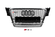 Audi A4 B8 2007-2015 гг. Передняя решетка с надписью Quattro RS-style (2007-2011, черная) фото 1