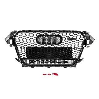 Передняя решетка радиатора RS-style черная с надписью Quattro (2012-2015) фото 4