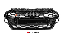 Audi A4 B9 2015-2024 гг. Передняя решетка радиатора S-Style (2020-2022, черная) фото 1