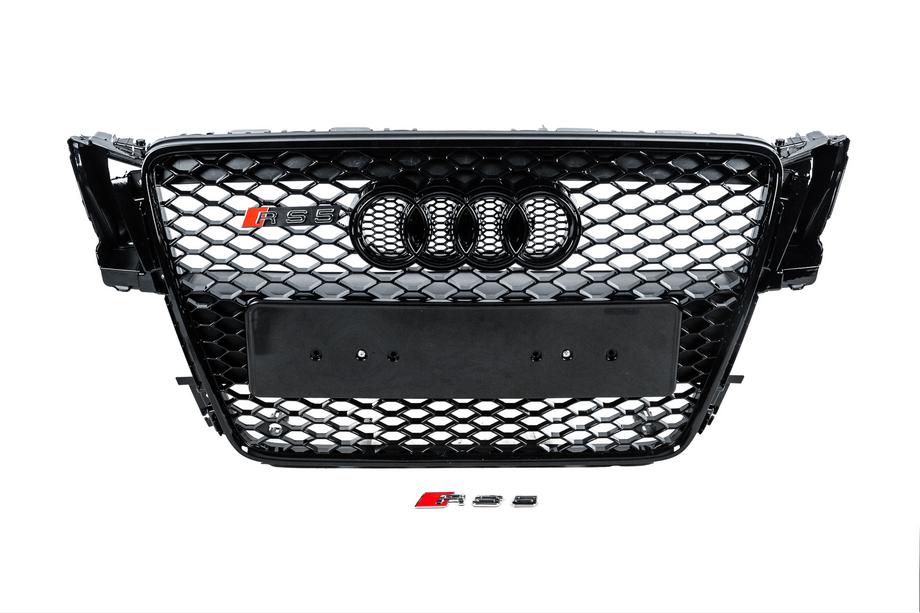 Audi A5 2007-2015 гг. Передняя решетка RS-Style (2007-2011, черная) Image