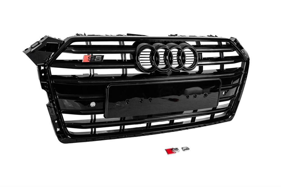 Audi A5 2016-2025 гг. Передняя решетка радиатора S-Style (2016-2019, черная) Фото 4