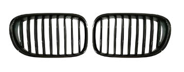 BMW 7 серия F01/F02 2008-2015 гг. Решетка Ноздри 1 Полоса (Черный Глянец) фото 2