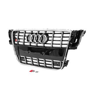 Передняя решетка радиатора S-Style (2007-2011, черная с хромом) Audi A5 2007-2015 гг. фото 2