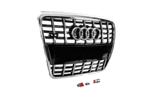 Audi A6 C6 2004-2011 гг. Передняя решетка радиатора S-Style (черная с хромом) фото 4