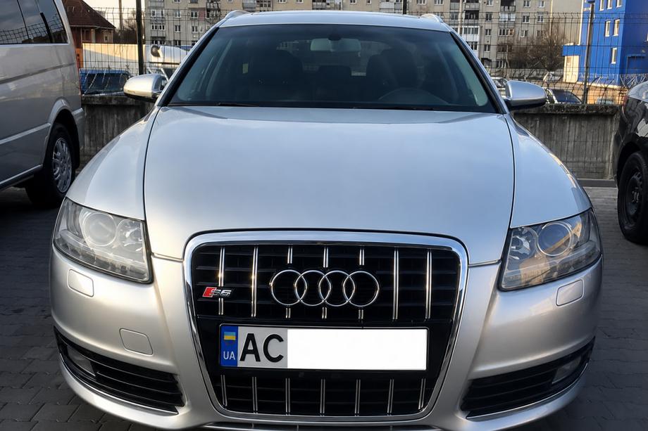 Audi A6 C6 2004-2011 гг. Передняя решетка радиатора S-Style (черная с хромом)