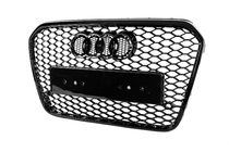 Audi A6 C7 2011-2017 гг. Передняя черная решетка радиатора RS-style (2011-2014) фото 6
