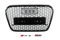 Audi A6 C7 2011-2017 гг. Передняя черная решетка радиатора RS-style (2011-2014) фото 1