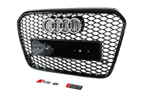 Audi A6 C7 2011-2017 гг. Передняя черная решетка радиатора RS-style (2011-2014) фото 3