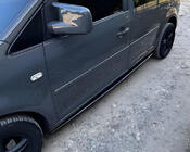 Volkswagen Caddy 2004-2010 гг. Боковые Пороги Performance (черные) фото 4