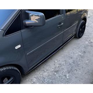 Боковые Пороги Performance (черные) Volkswagen Caddy 2004-2010 гг. фото 4