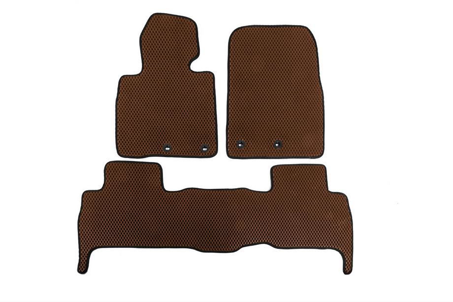 Lexus LX570/450d 2008-2022 гг. Полиуретановые коврики EVA V-2 (2012-2021, Коричневый) Image