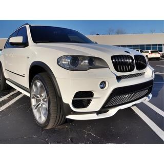 Накладка на передний бампер (2010-2013, грунтованная под покраску) BMW X5 E70 2007-2013 гг. фото 1