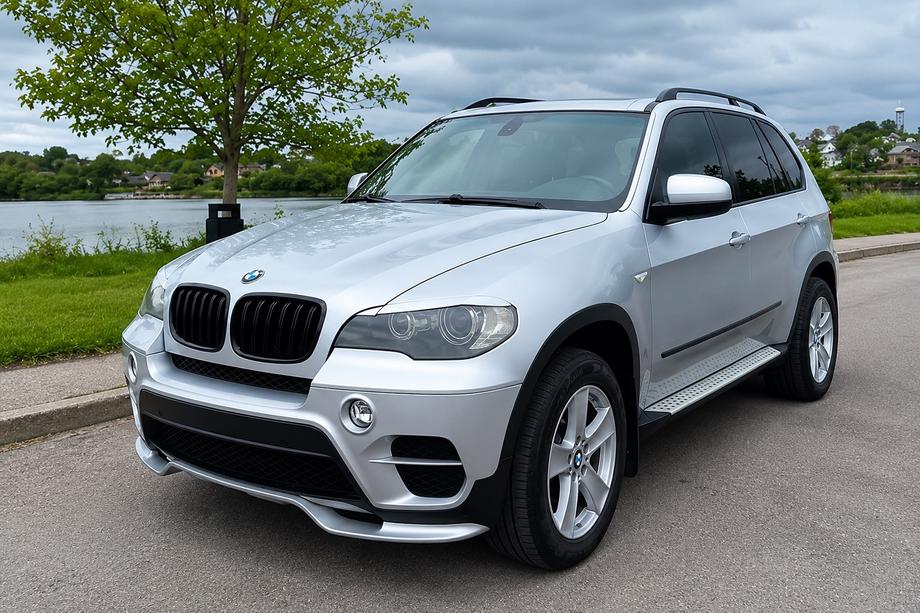 BMW X5 E70 2007-2013 гг. Накладка-сплиттер на передний бампер (для 2010-2013 Base, под покраску) Image